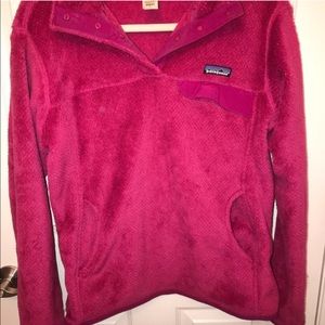 Size L Pink Patagonia Fleece Pullover